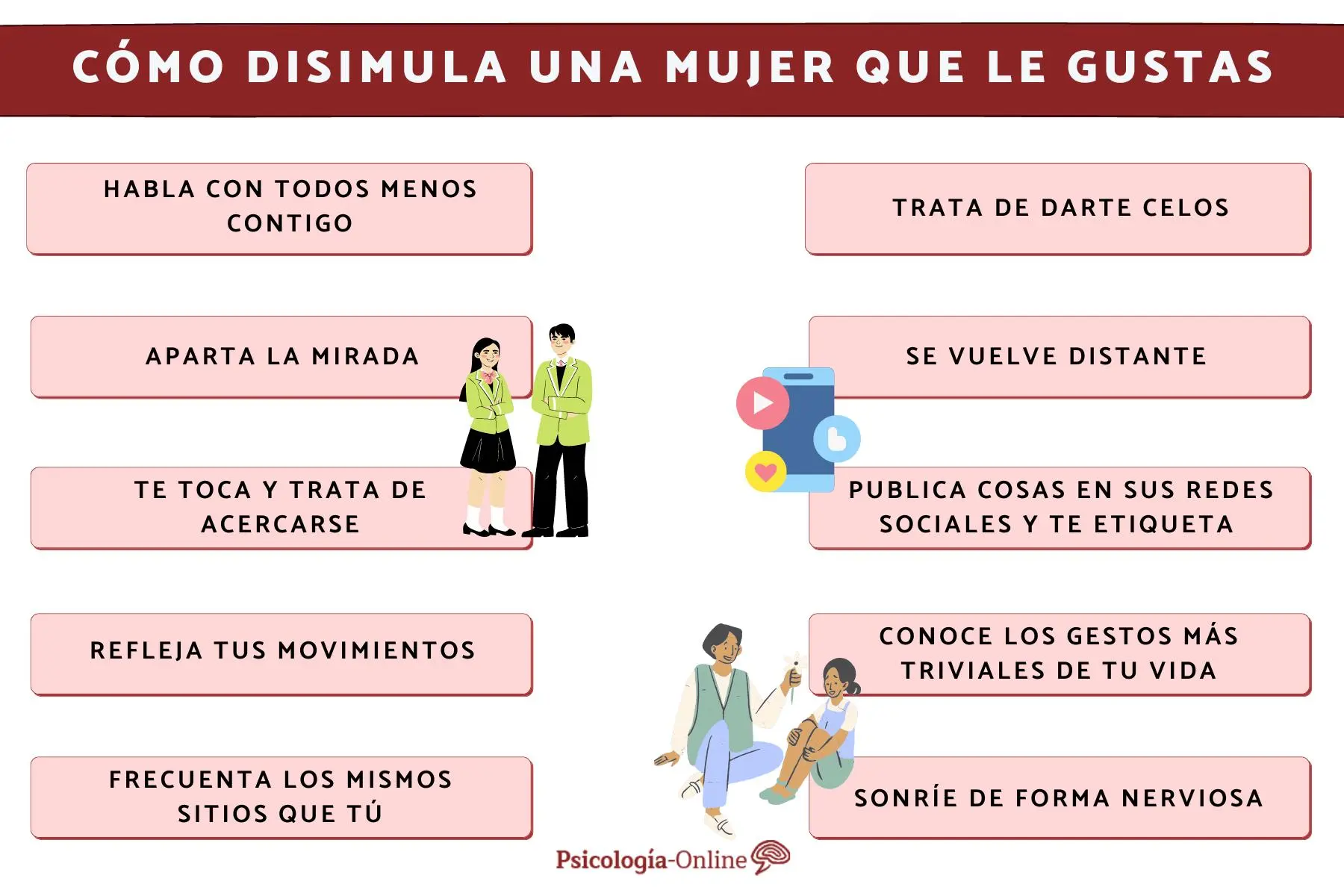 Trucos psicológicos para saber si le gustas | Colegio de Psicólogos SJ