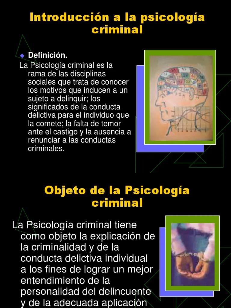 psicologia criminal ejemplos - Cómo se estudia psicología criminal
