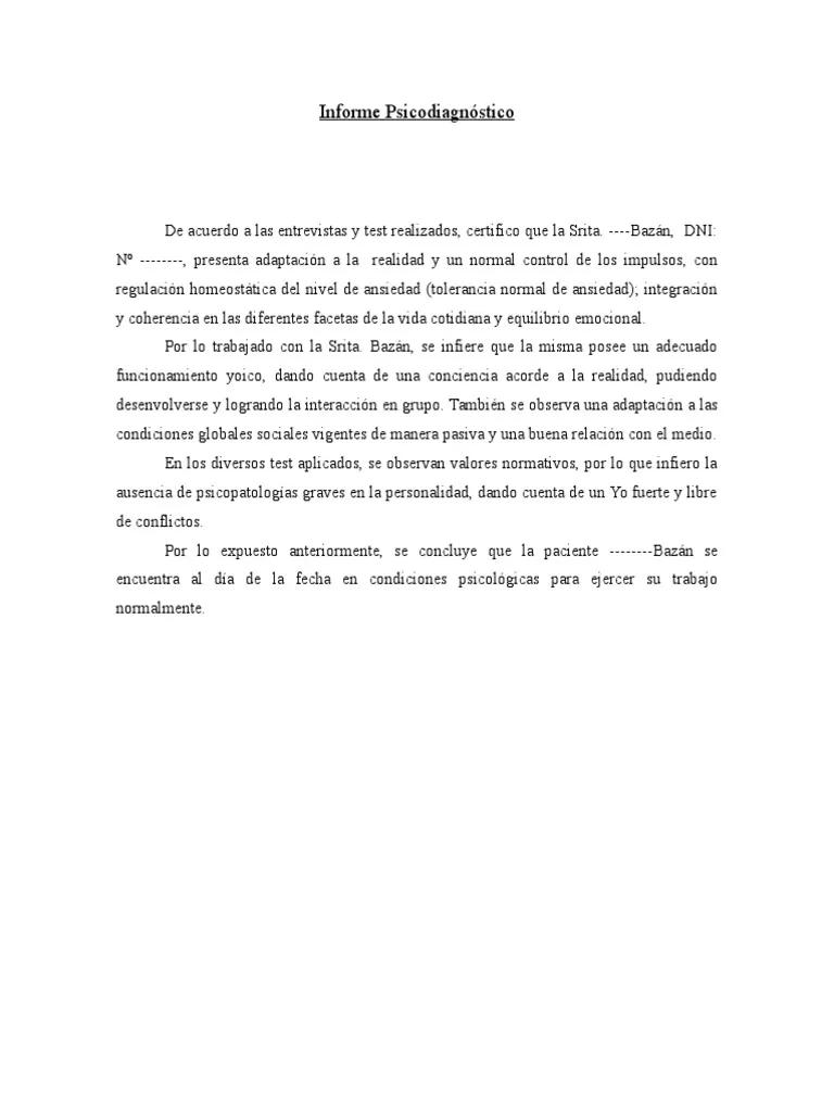 apto psicologico ejemplo - Cómo son las pruebas psicológicas ejemplos