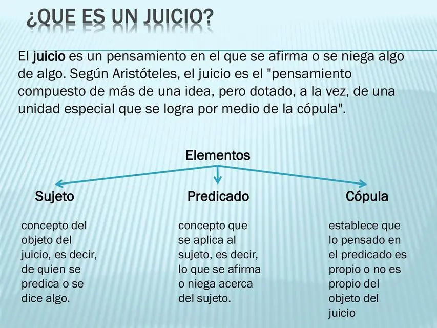 definicion de juicio psicologia - Cuál es el concepto de juicio