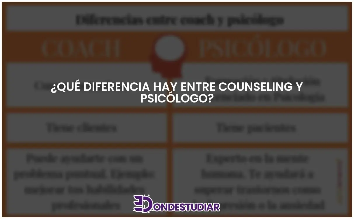 diferencia entre counselor y psicologo - Cuál es el objetivo principal del counseling