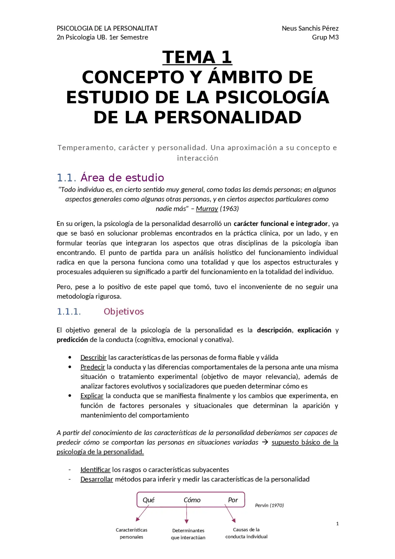 objeto de estudio de la psicologia de la personalidad - Cuál es el objeto de estudio de la psicología de la personalidad
