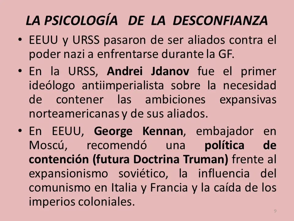 psicologia de la desconfianza guerra fria - Cuál es la doctrina Truman