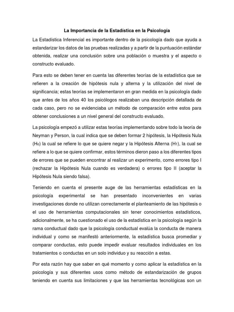 importancia de la estadistica en la psicologia - Cuál es la importancia de la estadística en la investigación