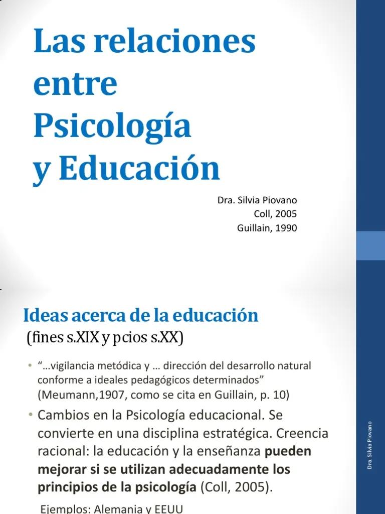 relaciones entre psicologia y educacion - Cuál es la relación que existe entre la psicología y la educación