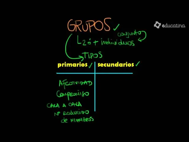 grupos primarios psicologia - Cuáles son los ejemplos de grupos primarios