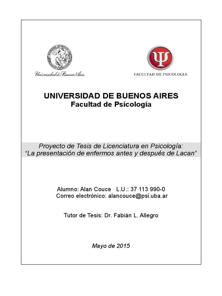 tesis de grado psicologia - Cuántas hojas tiene una tesis de Psicología