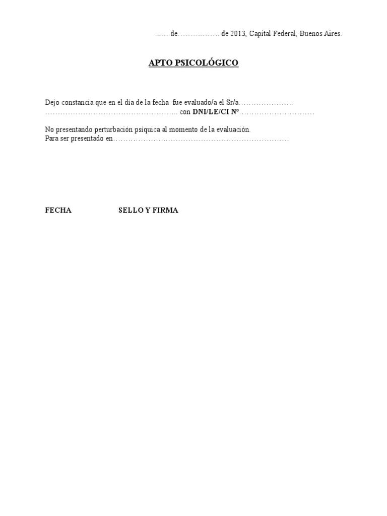 apto psicologico - Cuánto dura un apto psicologico