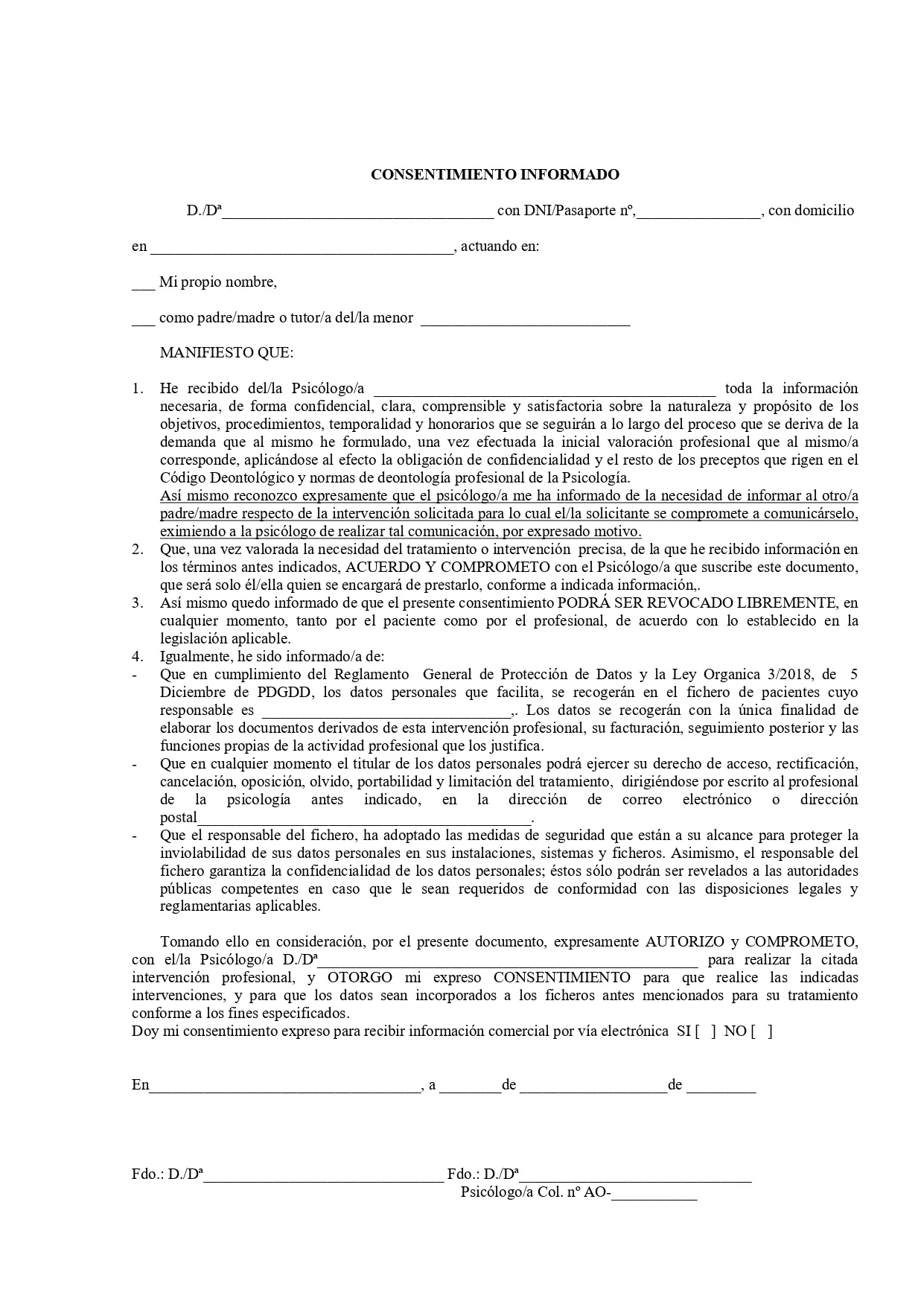 consentimiento informado psicologia forense - Qué es el consentimiento informado en pruebas Criminalísticas