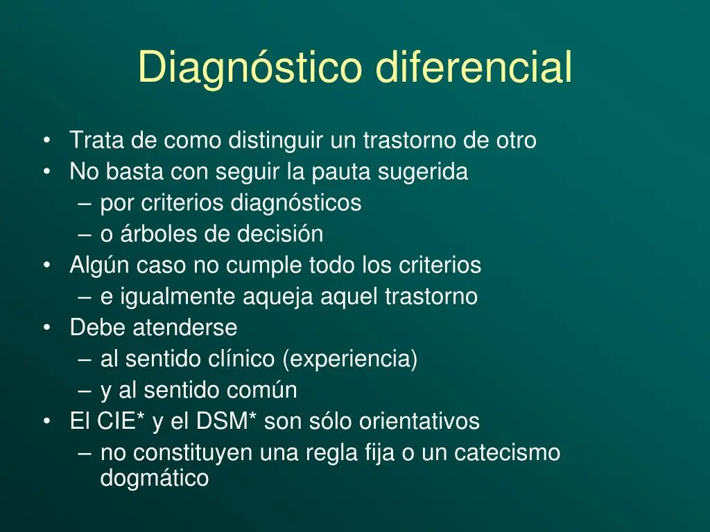 diagnostico diferencial psicologia definicion - Qué es el diagnóstico diferencial PDF