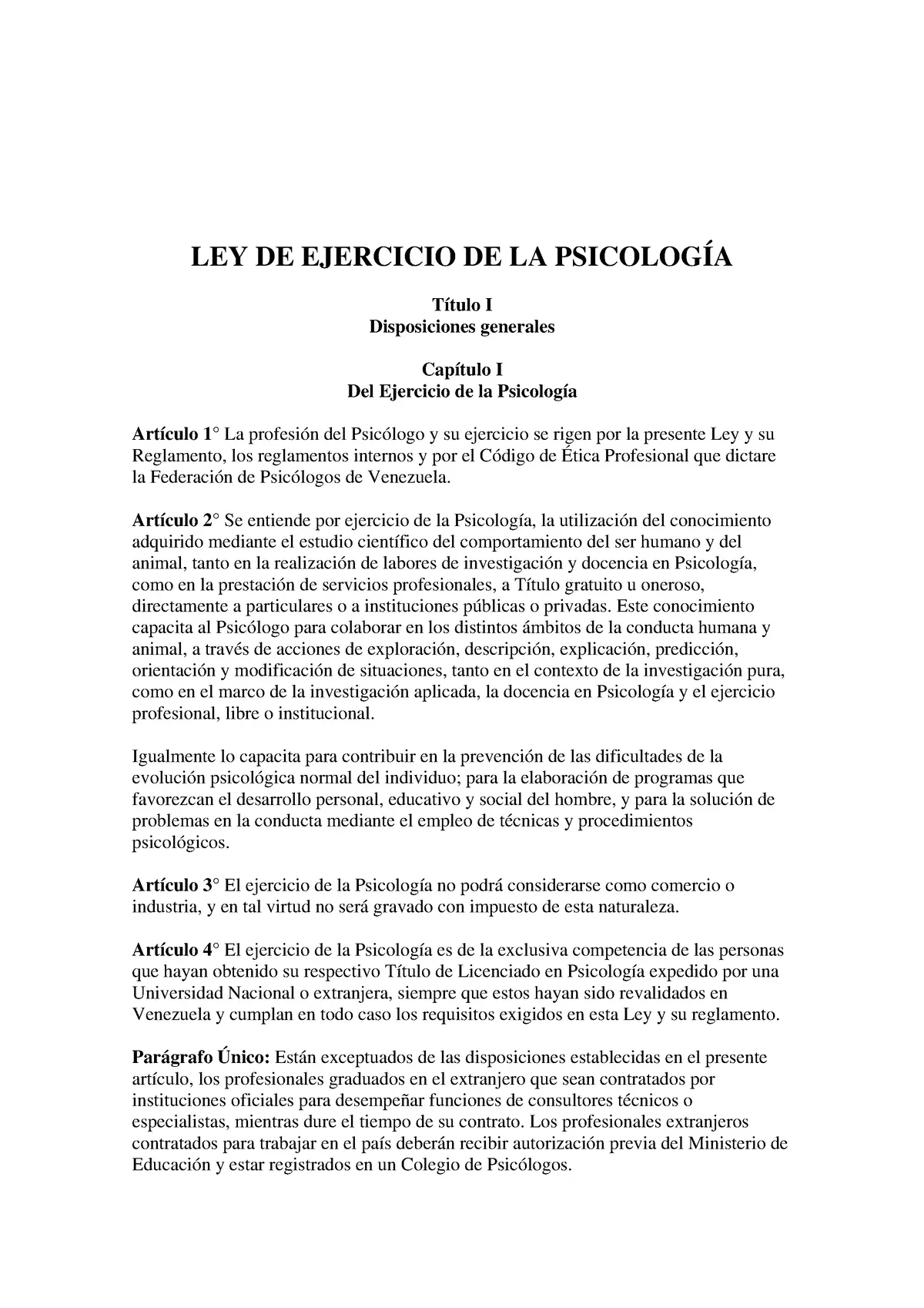 ley de ejercicio de la psicologia - Qué es el ejercicio de la Psicología