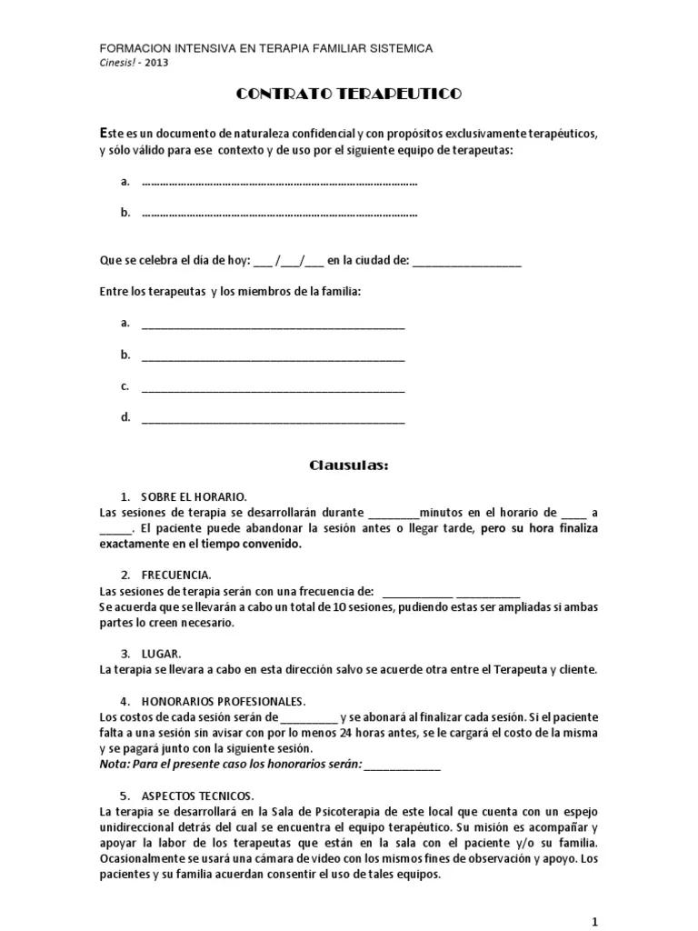 contrato psicologico en terapia - Qué es el encuadre terapéutico