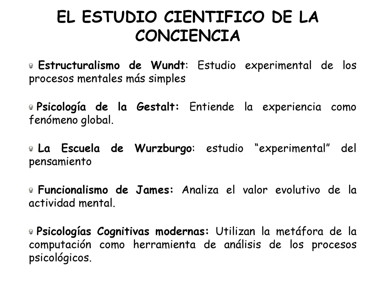 la psicologia estudia la conciencia - Qué es el nivel de conciencia en psicología