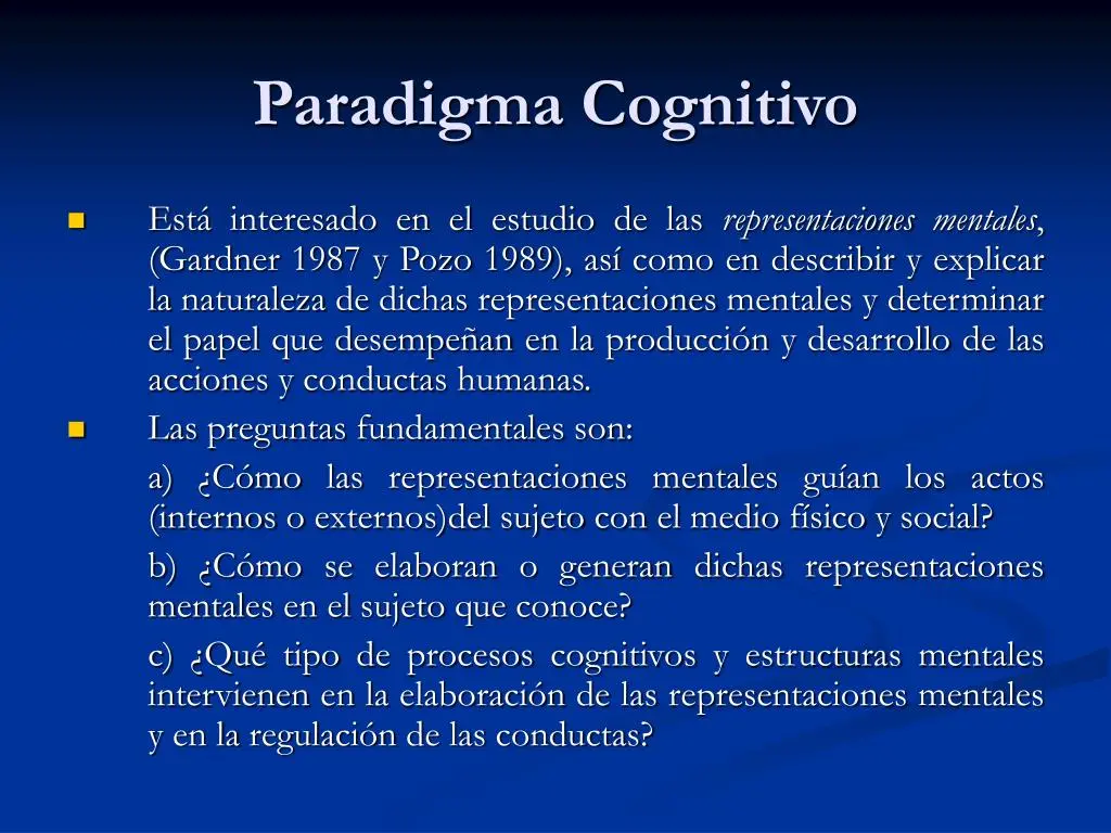 paradigma psicologia cognitiva - Qué es el paradigma cognitivo en psicología