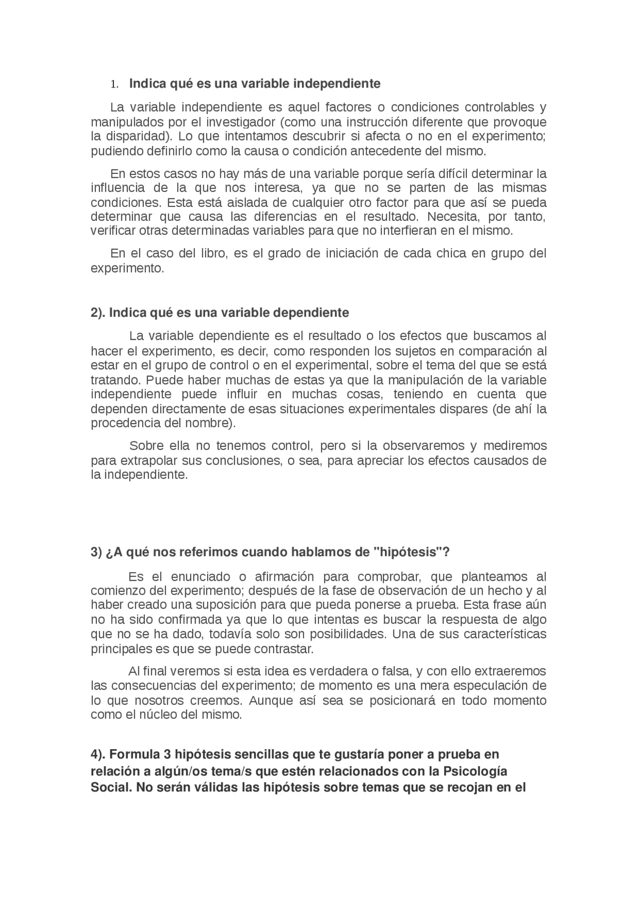hipotesis psicologia social ejemplos - Qué es hipótesis y 2 ejemplos