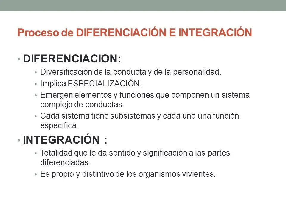 diferenciacion e integracion psicologia - Qué es la diferenciación organizacional