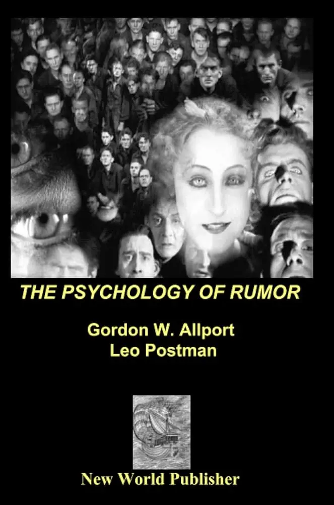 la psicologia del rumor libro - Qué es la psicología del rumor