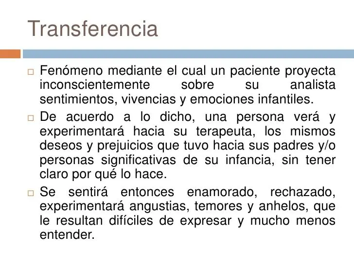 transferencia y contratransferencia psicologia social - Qué es la transferencia y un ejemplo