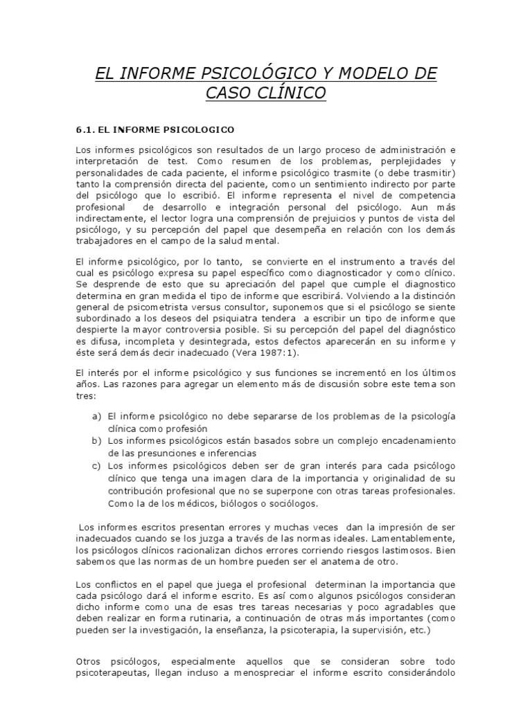 Caso Clínico de Psicología: Formulación y Tratamiento - Qué es un caso clínico ejemplo caso clinico psicologia - Qué es un caso clínico ejemplo