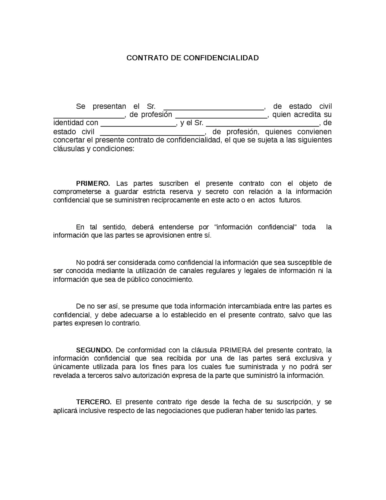 contrato de confidencialidad psicologia - Qué es un contrato de confidencialidad ejemplo