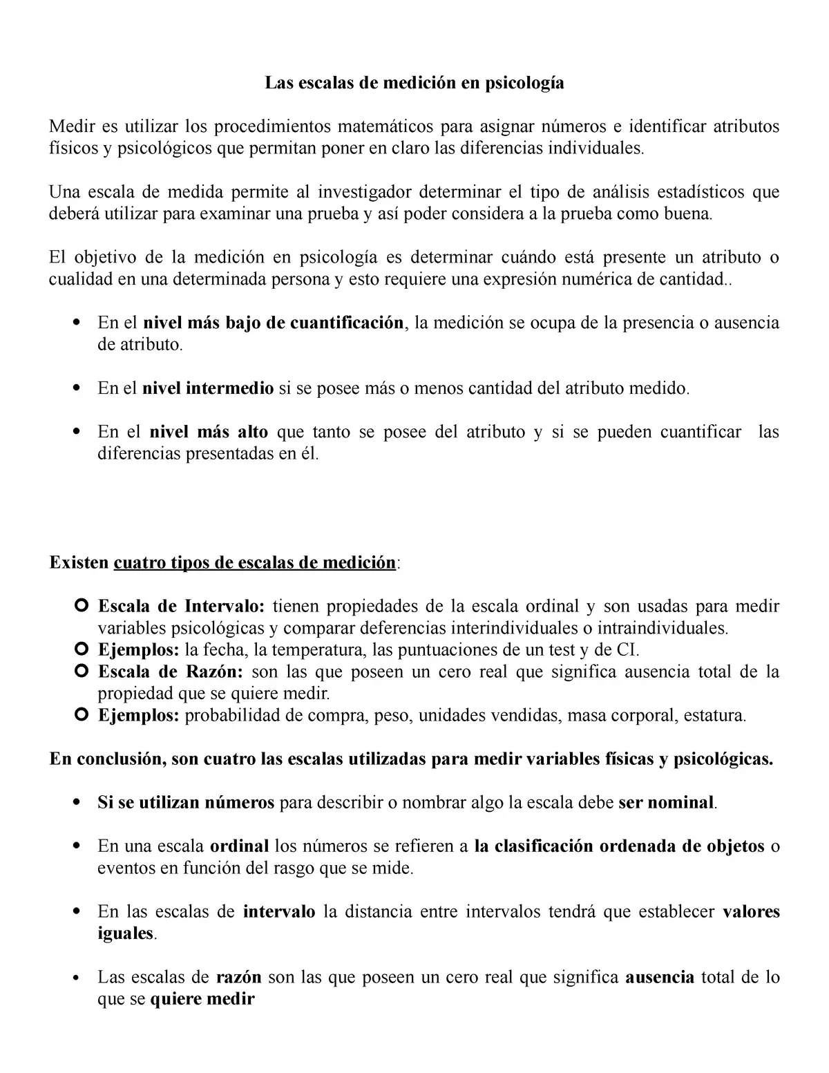 que es una escala en psicologia - Qué es una escala en un test