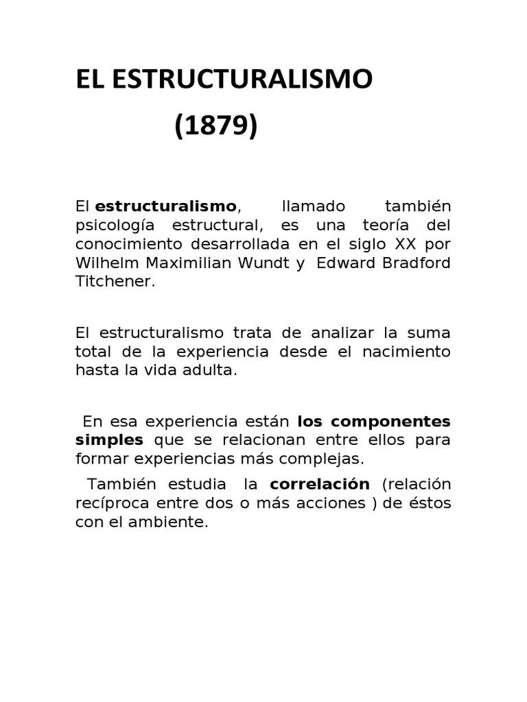 El estructuralismo en psicología - Que estudiaba el estructuralismo que estudia el estructuralismo en psicologia - Que estudiaba el estructuralismo