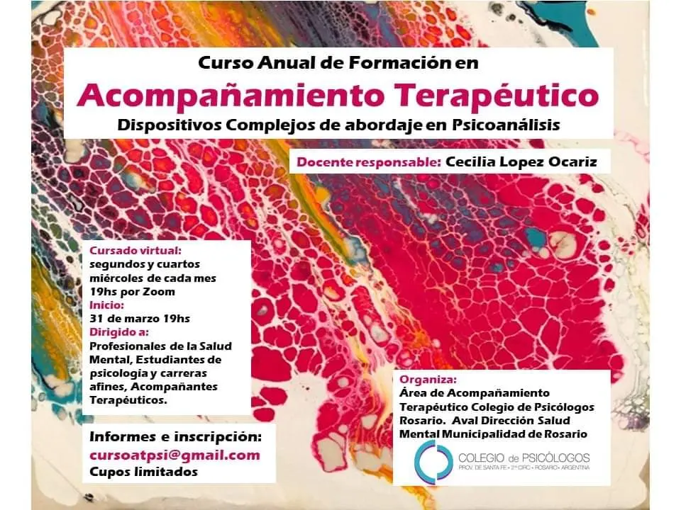 curso acompañante terapeutico colegio de psicologos rosario - Qué materias tiene el curso de acompañante terapéutico