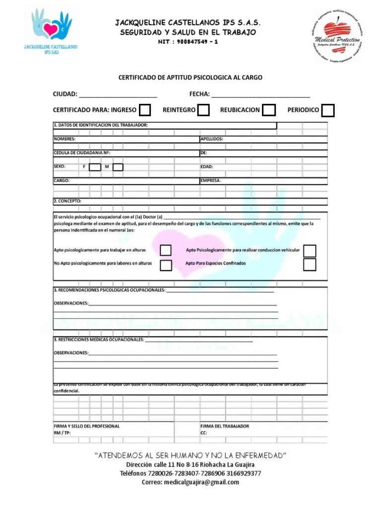 Certificado de Aptitud Psicológica en Rosario - Qué precio tiene un certificado psicológico certificado de aptitud psicologica rosario - Qué precio tiene un certificado psicológico