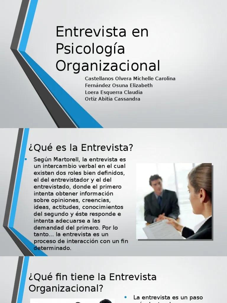 entrevista de trabajo psicologia organizacional - Qué preguntas hace un psicólogo organizacional