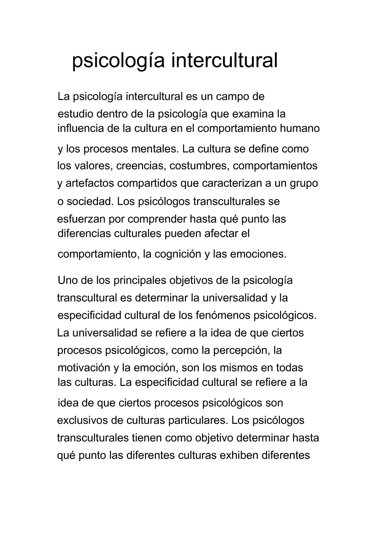 psicologia intercultural - Qué propone la intercultural