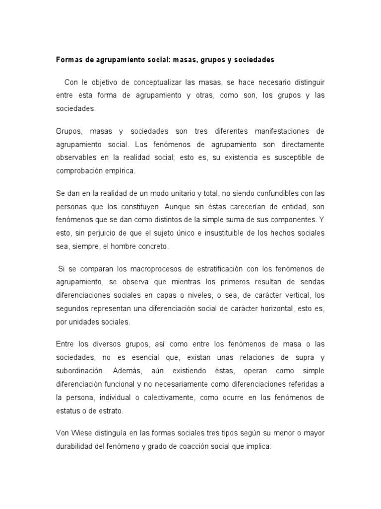 agrupamiento psicologia social - Que se entiende por agrupamiento social