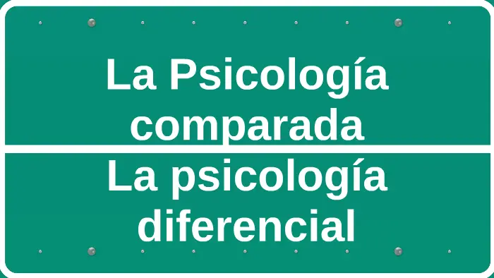 psicologia comparada y diferencial - Que se entiende por psicología comparada