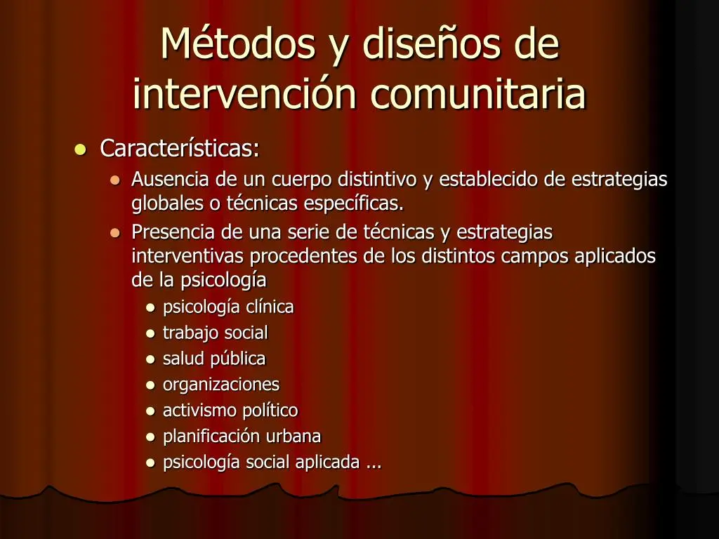 intervencion en psicologia social comunitaria - Qué se hace en una intervencion comunitaria