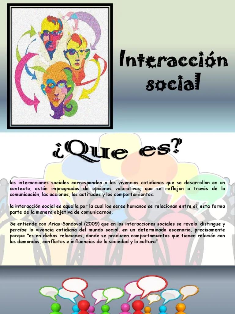 interaccion social definicion psicologia - Qué significa interacciones sociales