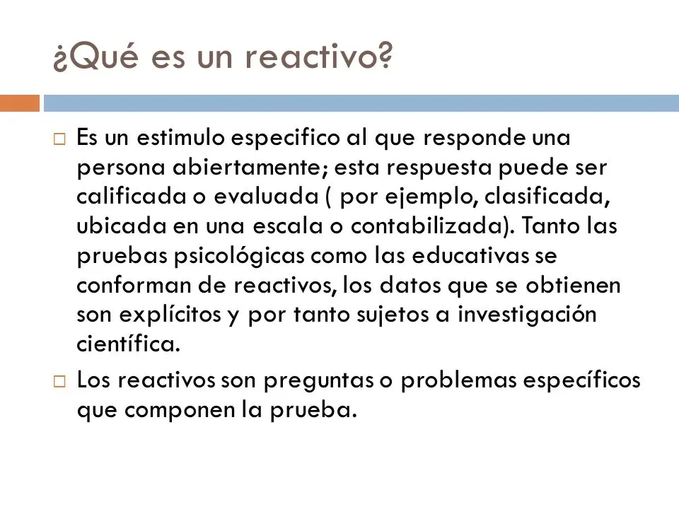 Qué es un reactivo en una prueba psicológica - Qué son los reactivos de identificación que es un reactivo en una prueba psicologica - Qué son los reactivos de identificación