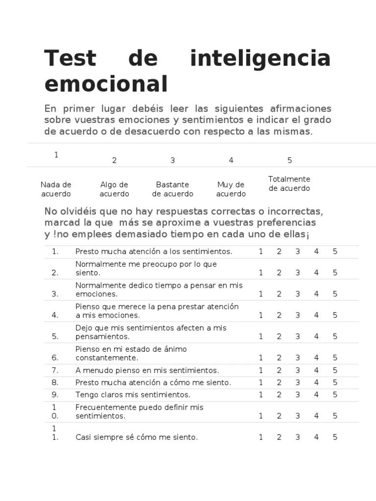 test de psicologia emocional - Qué test evaluar el área emocional