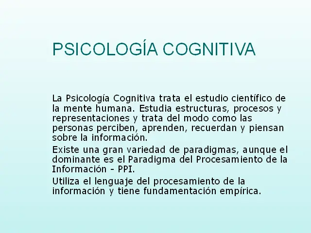 Paradigma de la Psicología Cognitiva - Qué ventajas existen de usar el paradigma cognitivo paradigma psicologia cognitiva - Qué ventajas existen de usar el paradigma cognitivo