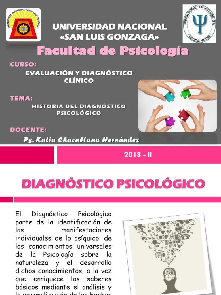 Historia del diagnóstico psicológico - Quién fue el primer autor que emite un concepto claro de diagnóstico psicológico historia del diagnóstico psicológico - Quién fue el primer autor que emite un concepto claro de diagnóstico psicológico